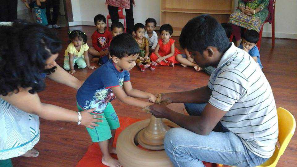 Azalea Kids Montessori and Daycare Pot Making